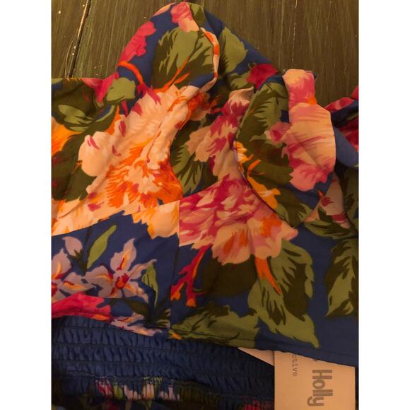 B.O.G. Collective Lottie & Holly Floral Cropped Tank Top & Ruffle Skort Set M - Picture 3 of 11